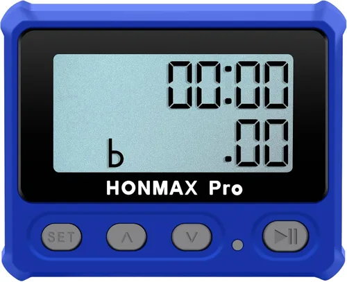 Miniatura 7 de HONMAX Temporizador de intervalo profesional 8100 y cronómetro, retroiluminación, carga USB-C, reloj (azul)