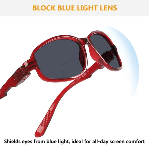 Miniatura 3 de BFOCO Gafas de sol bifocales con bisagras metálicas y sin tornillos para hombre - Sports Bifocal Sunnies (negro brillante) +1.00