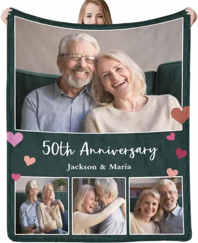 Miniatura 33 de Manta personalizada, mantas personalizadas con fotos: fabricada en Estados Unidos, manta personalizada para regalo conmemorativo de 10 fotos, manta