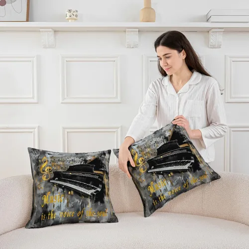 Miniatura 3 de Homewish Fundas de almohada de música de piano