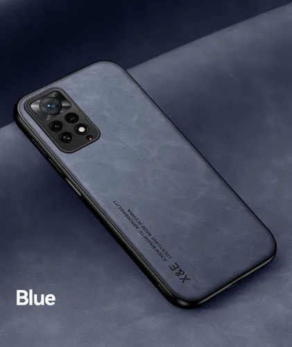 Miniatura 5 de Kepuch Silklike - Funda para Redmi Note 11 Pro/Note 11E Pro 5G, con placa metálica integrada, color azul Seda-Azul
