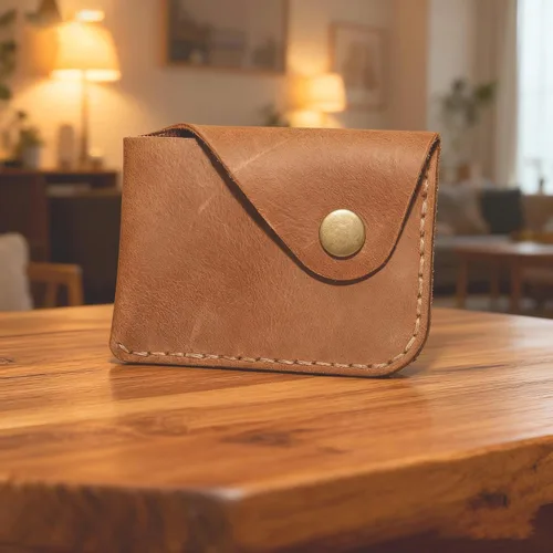 Miniatura 49 de Cartera organizadora de tarjetas de bolsillo frontal cosida a mano minimalista de cuero genuino para tarjetas, billetera con tarjetero pequeño, Negro