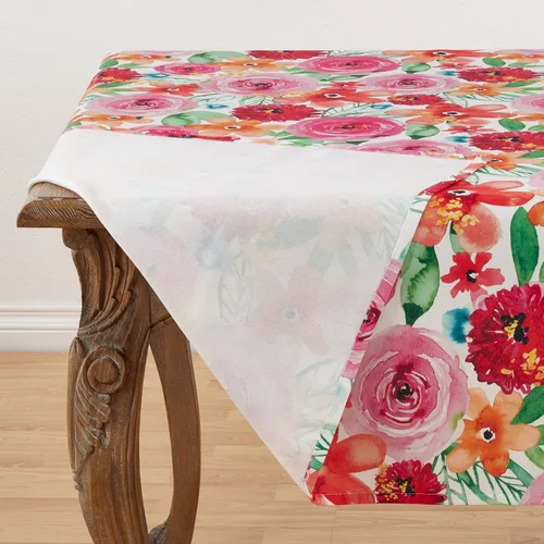 Miniatura 3 de SARO LIFESTYLE Mantel floral de Santa Mónica, multicolor, 65 x 104 pulgadas