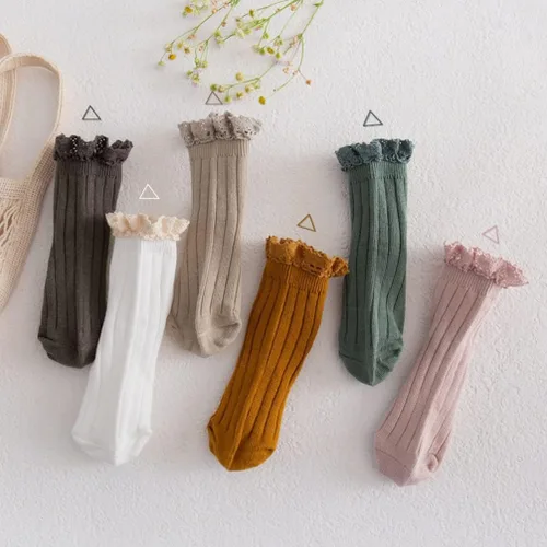 Miniatura 2 de Calcetines vintage de encaje al tobillo con volantes para niñas pequeñas
