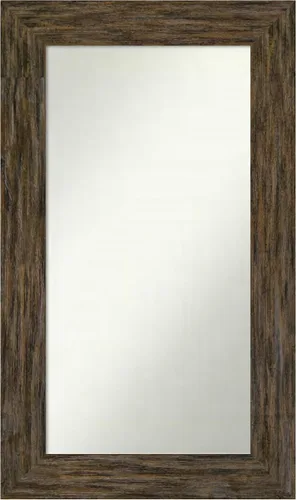 Miniatura 81 de Amanti Art Espejo personalizado, espejo de baño marrón Fencepost, espejo de pared o espejo de tocador de baño sobre el fregadero (27 x 27 pulgadas)