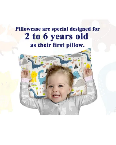 Miniatura 5 de ALVABABY Paquete de 2 fundas de almohada de algodón orgánico para niños pequeños, fundas de almohada para niños de 13 x 18 pulgadas o 12 x 16
