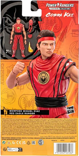 Miniatura 6 de Hasbro Power Rangers x Cobra Kai Lightning Collection Morphed Miguel Díaz Red Eagle Ranger Figura de 6 pulgadas