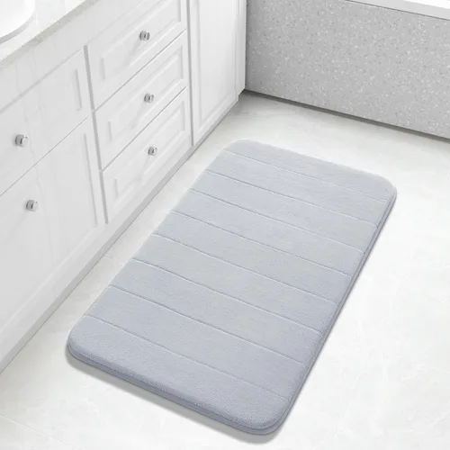 Miniatura 96 de Yimobra Tapete de baño de espuma viscoelástica, súper suave, absorbente, antideslizante, de secado rápido, lavable a máquina, tapete para bañera