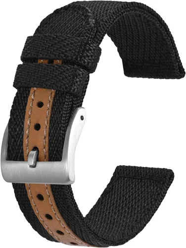 BISONSTRAP Correas de reloj deportivas de nailon, correa de reloj militar para hombre, 0.709 in, 0.787 in, 0.866 in, varios colores