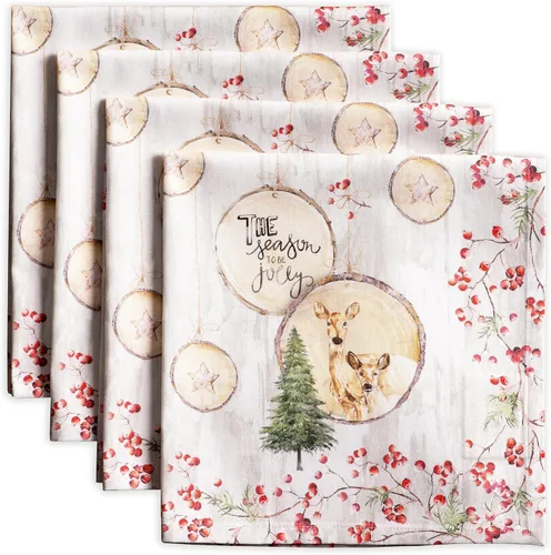 Miniatura 52 de Maison d' Hermine Happy Florals - Juego de 4 servilletas 100% algodón suave y cómodo perfectas para cenas familiares, bodas, fiestas de cóctel, 063