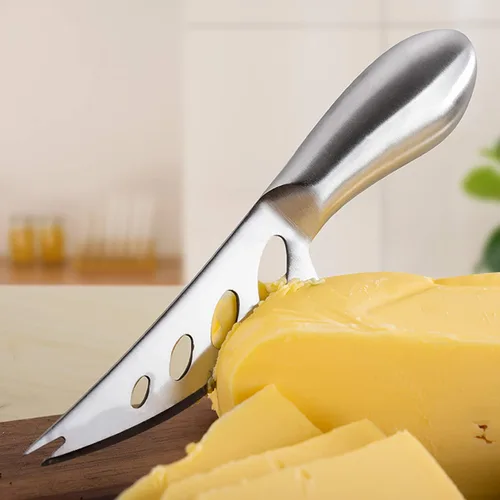 Miniatura 4 de VANRA Juego de 6 cuchillos de queso de acero inoxidable con esparcidor de mantequilla y tenedor para tablas de embutidos y platos de queso