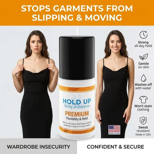 Miniatura 7 de Hold Up Body Adhesive Pegamento aplicador enrollable de alta calidad, pegamento para calcetines de compresión, medias, disfraces, ropa, resistente
