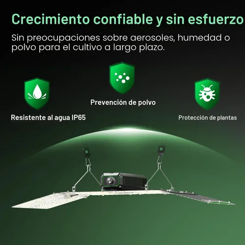 Miniatura 8 de VIVOSUN LumaLight - Luz LED de crecimiento de 200 W, luz de espectro completo, regulable inteligente y PPFD alto para plantas
