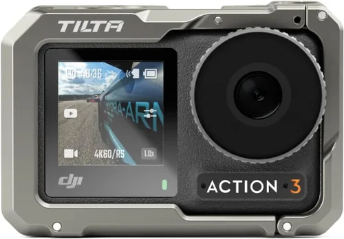 Miniatura 8 de Tilta Jaula para cámara compatible con DJI Osmo Action 3 Basic Kit (negro), armadura protectora, mejora la funcionalidad con opciones de montaje