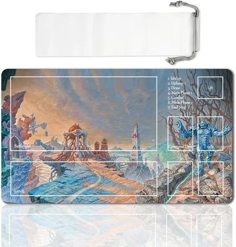 Miniatura 19 de Juego de mesa MTG Playmat Games Tamaño 60X35 cm CCG Compatible para TCG RPG CCG Play Mats (Ajani Steadfast-Zone)