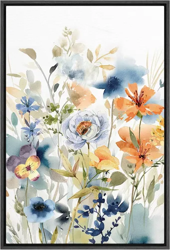 Miniatura 124 de SIGNFORD Lienzo impreso para pared, acuarela, floral, retro, abstracto, naturaleza, desierto, ilustraciones florales botánicas, arte moderno