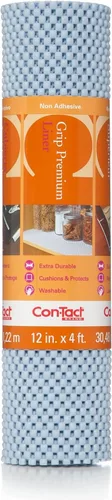 Miniatura 7 de Con-Tact Brand Grip Premium, 04F-C6O1S-06, revestimiento antideslizante no adhesivo para estantes y cajones, color azul oscuro, 20 pulgadas x 4 pies