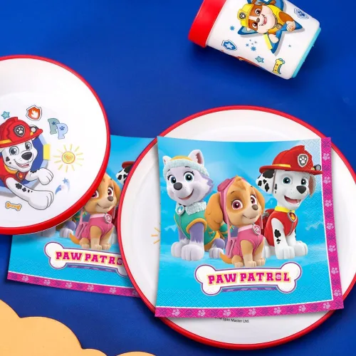Miniatura 4 de Artículos para fiesta de cumpleaños Paw Patrol, servilletas, niña, Rosado