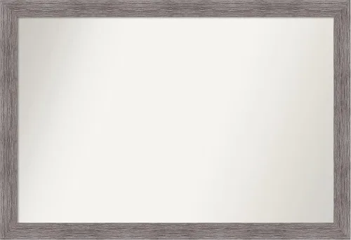 Miniatura 252 de Amanti Art Espejo de baño gris para sobre el fregadero, 31 x 48 pulgadas, espejo de tocador rectangular estrecho de color gris, marco de madera