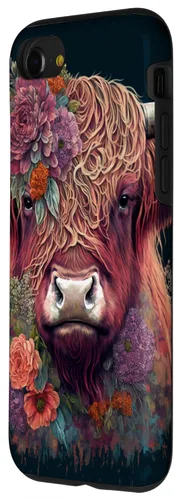 Miniatura 2 de Funda para iPhone SE (2020) / 7 / 8 Western Boho Highland Cow Farmer Lover