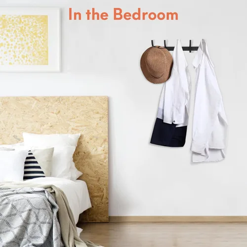 Miniatura 7 de Optish Perchero de Pared para Montar, Gancho para Abrigos de Montaje en Pared, Ganchos de Pared para Colgar, Perchero para Sombreros para Paredes