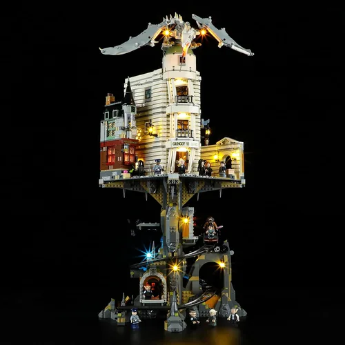 Miniatura 11 de YEABRICKS Luz LED para el modelo de bloques de construcción del Callejón Diagon de Harry Potter Tiendas de Magia 76444