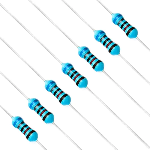 Miniatura 41 de Chanzon 100pcs 1/4W (0.25W) 62 Ohmios Resistencia fija de película metálica Ohmios 0.01 ±1% Tolerancia 62R MF Resistencias de orificio pasante