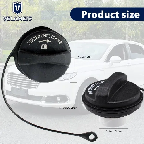 Miniatura 6 de Tapa de llenado de tanque de gasolina 6L2Z9030F FC1058 FC-1058 6L2Z-9030-F Tapa de gasolina del tanque de combustible Compatible con Ford Freestyle