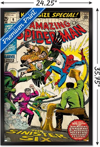 Miniatura 3 de Trends International Marvel Comics - Póster de pared de Spider-Man - Amazing Spider-Man #6, 14.725 x 22.375 pulgadas, versión enmarcada de madera