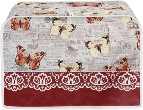 Miniatura 13 de chaqlin Cubierta para tostadora con estampado de chocolate, 2 rebanadas, resistente a las manchas, cubierta para horno de pan de diseño divertido