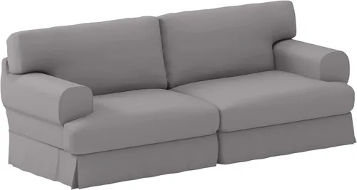 Miniatura 3 de Durabale - Funda de repuesto de algodón denso de tres asientos para sofá Hovas solo compatible con IKEA Hovas de 3 plazas (algodón gris hova)