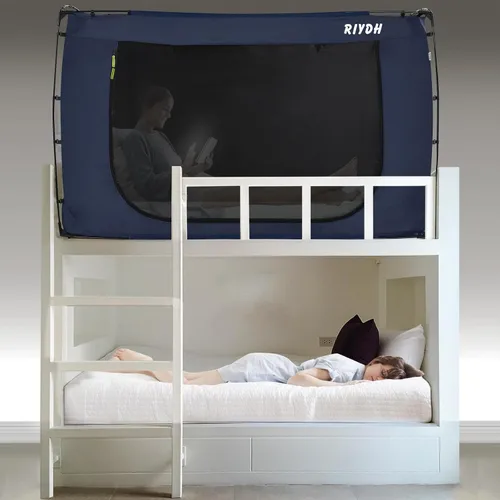 Miniatura 17 de RIYDH Tienda de campaña para cama tamaño individual XL para adultos y niños, diseño original, tienda de campaña portátil de ensueño para interiores