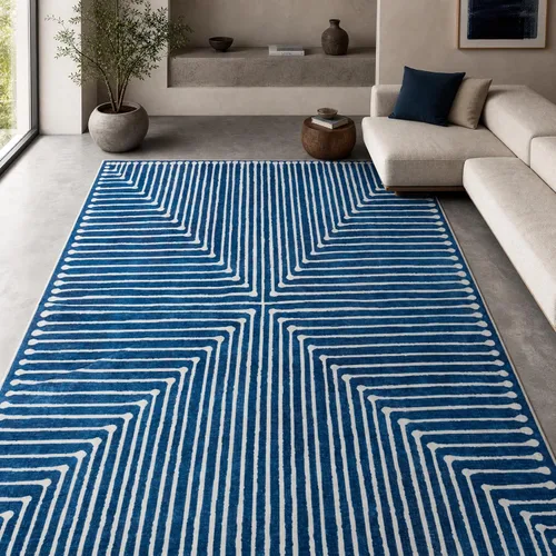 Miniatura 39 de GLN Rugs Contemporary Collection - Alfombra de felpilla lavable a máquina, contemporánea, antideslizante, de pelo corto, alfombra de felpilla