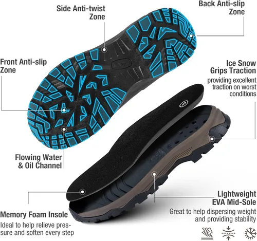 Miniatura 3 de HISEA Excursion Pro Men's Rain Boots Ankle Height Rubber Neoprene Hunting Boots Waterproof Insulated Outdoor Work Booties for Hunting Gardening