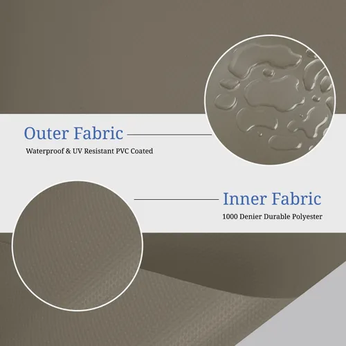 Miniatura 3 de Covers & All Funda rectangular para mesa de patio, 12 onzas, impermeable, resistente a los rayos UV y a la intemperie, para muebles de patio