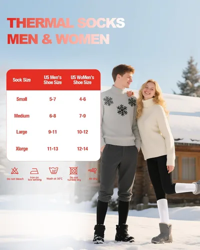 Miniatura 6 de Calcetines térmicos de lana merino para hombres y mujeres, calcetines deportivos de rendimiento acolchados para senderismo, ciclismo, trabajo