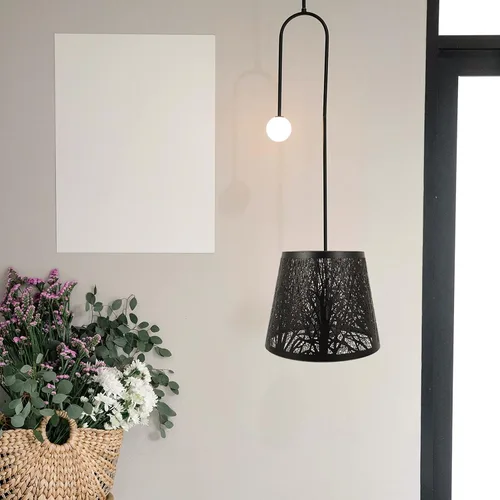 Miniatura 2 de KALLORY Pantalla de sombra de árbol, 2 piezas, cubierta creativa de lámpara de hierro para mesa de piso E27, lámpara de araña decorativa hueca