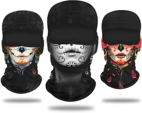 Miniatura 14 de Pasamontañas Máscara Estampado 3D Máscara de Cara Completa Polaina de Cuello Refrescante Protección Solar Cubierta Facial Máscara Resistente al