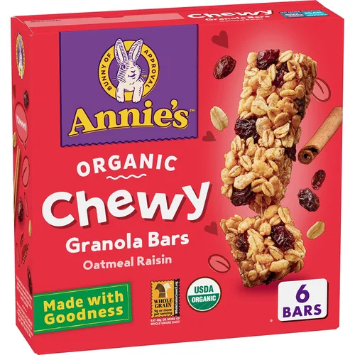 Miniatura 16 de Annie's Barras de granola masticables orgánicas, chispas de chocolate, 12 unidades (paquete de 6)