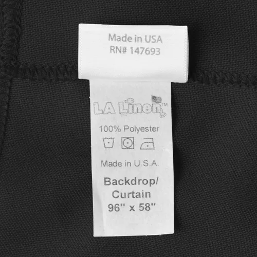 Miniatura 4 de LA Linen paquete de dos telones de popelina con poliéster de 96 pulgadas de alto x 58 pulgadas de ancho. Fabricado en Estados Unidos.