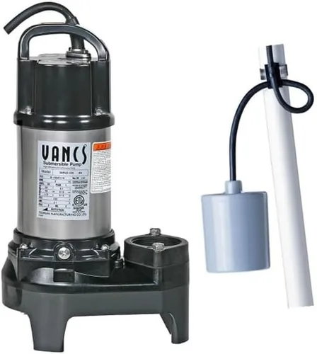 Tsurumi 2PU (50PU2.15S) 1/5 hp, 115 V, bomba sumergible para estanque y cascada, acero inoxidable, 3000 GPH, descarga de 2 pulgadas + SJE Rhombus