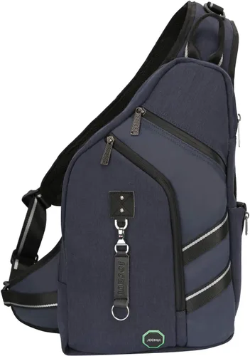 Miniatura 10 de bolso bandolera grande, mochila para portátil, bolso de mensajero cruzado, mochila de viaje para el hombro (A-Negro)
