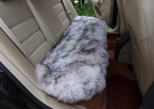 Miniatura 20 de Calor Invernal: Funda Universal de Asiento de Piel de Oveja - Lana Natural, para Autos, Camiones, SUV y Furgonetas - Acompañante de Conducción