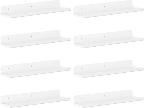 Miniatura 16 de Lifewit Estantes flotantes para pared, paquete de 4 estantes acrílicos blancos de 15 pulgadas, decoración de habitación para estantería/exhibición
