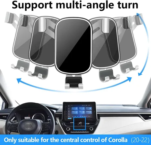 Miniatura 5 de LUNQIN - Soporte de teléfono de coche para Toyota Corolla 2020 2021 2022 2022 2023 2024 2025 2026 y Corolla Cross 2022-2026 Accesorios interiores