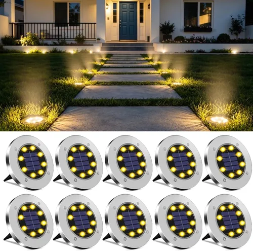Miniatura 9 de OULONGER 4.6inch Solar Lights Outdoor Waterproof,10Pack Solar Lights for Outside,Solar Garden Lights Landscape Lighting for Patio Pathway Lawn Yard
