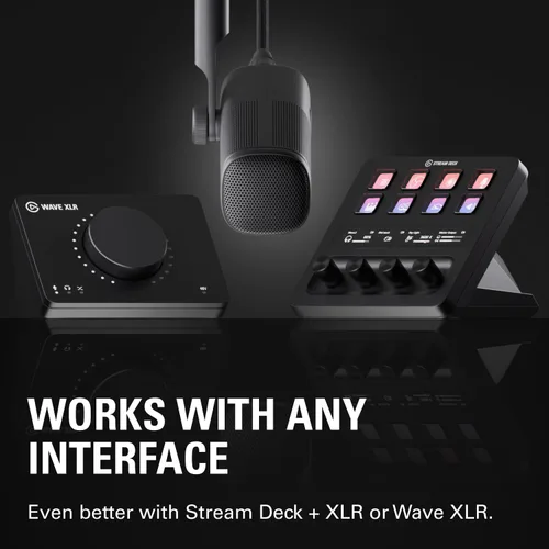 Miniatura 6 de Elgato Wave DX - Micrófono XLR dinámico, patrón cardioide, rechazo de ruido, optimizado para podcasting, streaming, transmisión, no requiere