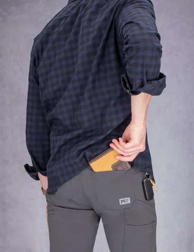 Miniatura 6 de Timberland PRO - Cartera de lona para hombre piel RFID ventana trasera para identificación