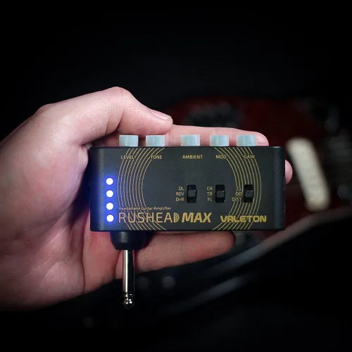 Miniatura 7 de Valeton Rushead Max - Amplificador de auriculares portátil para guitarra y bajo USB, cargador USB, para dormitorio, multiefectos
