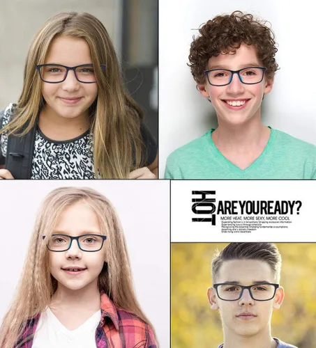Miniatura 4 de Gafas de bloqueo de luz azul para adolescentes, antifatiga ocular, protección UV, gafas para juegos de computadora de 7 a 15 años